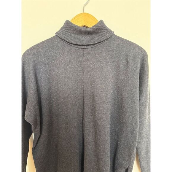 Lilla P Women's Turtleneck Sweater Gray Size S Modal/Silk - Picture 4 of 6